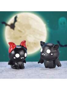 每套 6 件，可爱南瓜灯、幽灵、吸血鬼、微型景观、多肉植物、小装饰品，适用于万圣节、万圣节装饰、秋季装饰、万圣节物品、万圣节配件、万圣节派对、家居装饰、万圣节户外装饰和树脂用品 - 彩色 - 查看 4