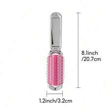 Lược gấp gọn MINISO Barbie Series Sunshine - Kết hợp màu hồng và ánh kim thời trang, thiết kế đa chức năng, dễ dàng gỡ rối tóc, phù hợp cho nhiều dịp khác nhau (1 chiếc) - Hồng - Xem 8