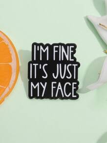 1pc English Quote Brooch Pin, Clothing Backpack Decor Accessory Pin, Suitable For Men And Women Everyday Wear - Letter - View 4