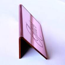 KIt placa 50 unidades com 6 Palavras, ROSE ESPELHADO, decoração, festa, casa, lembrancinhas - Rosa Bebê - Visão 2