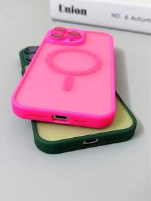 Ốp lưng từ tính cao cấp, mờ trong suốt, chống sốc, tương thích với iPhone 16 15 14 13 12 11 Pro Max, hỗ trợ sạc không dây MagSafe, chống nước, chống rơi vỡ, chống trầy xước, thích hợp làm quà sinh nhật. - Đỏ - Xem 8