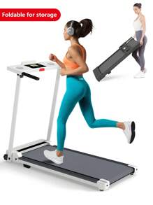 Portable Foldable Treadmill, 3.0-Horsepower Small Home And Office Treadmill, With A Load Capacity Of 300 Pounds, A Walking Treadmill With Handrails, Foldable Treadmill, Equipped With An LED Display, No Battery Required