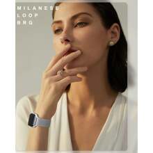 原装不锈钢米兰尼斯表带，兼容 表带 38 毫米 40 毫米 41 毫米 42 毫米 44 毫米 45 毫米 46 毫米 49 毫米，磁扣替换表带适用于 I-Watch 系列、Ultra 2、SE、Ultra、10 9 8 7 6 5 4 3 2 1 - 彩色 - 查看 5