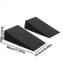 2 Stücke verstellbare Hockerkeile und Wadendehnung Schrägbrett - Trikonasana Yoga Blöcke für verbesserte Stabilitätstraining, Beinstärke & Balance - robuste schwarze Fitnessausrüstung für Gewichtheben, Beinrehabilitation & tiefe Dehnung, glatte Oberfläche, stabile Konstruktion, Trainingsunterstützung, für Fitnessstudionutzer