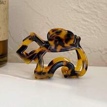 Pinza para el cabello de acetato con forma de garra de cachorro, pasador para el cabello, accesorio de peinado de recogido parcial de alta gama para mujeres