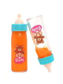 2 Pcs Mini Magic Milk Bottle Magic Toy, Magic Trick Fantasy Props Tool Trick Show For Reborn Doll's Accessories, Feeding Bottle Sets For Ages 3-14, Ideal For Christmas, Home Decoration, Kids Christmas, Dummy Clip, Kids Toys Age 2, Magic Tricks, Baby Doll Accessories, Doll Accessories - Multicolor - View 2