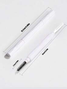 1支白色双头眉刷化妆刷睫毛卷翘眉梳美容工具便携式双头防尘不锈钢梳子带保护盖，两端多功能睫毛梳睫毛刷、眉刷、眼影刷、螺旋刷、螺旋刷、赠品 - 彩色 - 查看 9