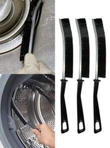 3 Washing Machine Drum Cleaners, Sink Cleaners, Cleaning Tools With Hard Cleaning Brushes And Handles, Window Gutter Cleaners, Kitchen, Bathroom, And Household Multifunctional Long Seam Brushes