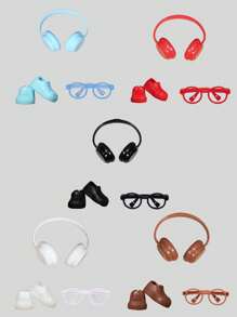 适用于 第二代/第三代时尚服装套装，17 厘米艺术模型，配有全套配件 - 耳机 + 眼镜 + 彩色靴子，可拆卸微型服装，家居装饰，适合作为送给朋友、家人、伴侣、万圣节/圣诞节的礼物 - 彩色 - 查看 7