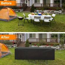 210D Heavy Duty Waterproof Outdoor Covers With Adjustable Drawstring,Coffee Table Covers For Living Room, Garden, Balcony, Terrace Furniture