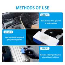 80g Universal Glass Polishing Powder, White Clay Matrix Scratch Repair Compound, For Car Windows And Mirrors, Polishing Abrasive Material, Quickly Restores Glass Clarity