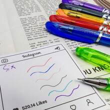 6 Colors Erasable Gel Pens Set | Smooth Writing, Heat Erasable Ink, Refillable School & Office Correction Pens