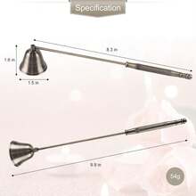 1PC Black/Golden/Sliver/RoseGold/Brass Candle Snuffer Stainless SteelCandle Tools Accessories Candle Buffer Wax Candle Extinguisher With Handle Candlestick Candle Wicks Flame For Candle Lovers, Gift, Everyday Use, Putting Out Extinguish Candle Wicks Flame Safely Sweet Water Decor Black Candle Snuffer - One Size - View 11