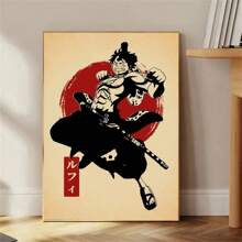 1/6 piezas Póster impreso HD resistente al agua de One Piece, el mejor regalo para niños fans del manga clásico Zoro, adecuado para decoración retro del hogar o dormitorio, sin marco