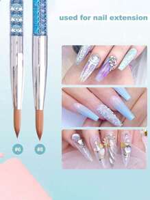 35/31pcs Professional Nail Art Brush Set - 3D Gel Brushes, Acrylic Brushes, Salon-Grade Nail Tools, Suitable For Home Manicure And Salon Use - Multicolor - View 9