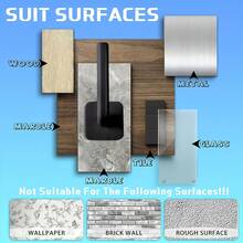 No Drilling Adhesive Wall Hooks 4-Pack Black Hat Rack Cap Holder, Bathroom Accessories Organizer Storage For Baseball Caps Towel Clothes Wall Mounted Hanging Hooks - Đen 4 Cái - Xem 6