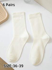 1/4/6 Pairs Women's Comfortable Soft Solid Color Over-The-Knee Socks, Simple Versatile Slouchy Socks With Tassels, Simple Versatile Comfortable Socks (Due To Lighting And Angle During Photography, The Actual Product May Have Slight Color Differences Compared To The Images.), Fall