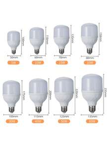 10 Piezas Foco Led de 5W, 10W,  15W,  20W,  30W,  40W, 50W,  60W, Iluminación del Hogar, Mejora de Iluminación, Iluminación para Interiores, Alumbra Interiores y Exteriores - 10 piezas - Ver 2