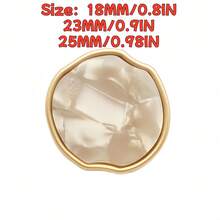 10 Pieces Of High-End Socialite Style Metal Buttons With Four Colors On The Face - Asymmetrical Shaped Apple Buttons In Various Sizes To Choose From, Clothing Sewing Accessories Suitable For Suits, Jackets, Sweaters, And Cardigans, Clothing Decoration - Multicolor - View 8