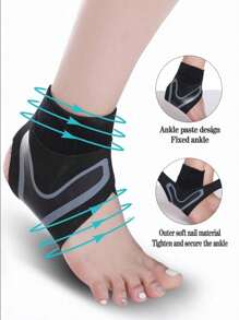 1 对透气可调节踝关节支撑支架，压缩踝关节保护器，用于运动踝关节保护，防止受伤，足部恢复，适用于跑步、散步、足部康复 - 彩色 - 查看 3