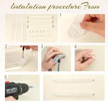 SNOWSTAR Acrylic Claw Clip Organizer, 3PCS Wall Holder And Storage, Hair Clip Display Stand Women And Girls - Trong suốt 3PCS C - Xem 2