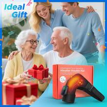 5000mAh可充电加热振动颈肩按摩器，石墨烯加热双控电动按摩器，7档加热+3种振动模式，可拆卸控制器，母亲节、情人节、复活节的完美礼物 - 黑色 - 查看 12