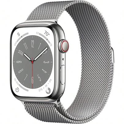 Original Milanese Loop i rostfritt stål, kompatibel med Apple Watch-armband 38 mm, 40 mm, 41 mm, 42 mm, 44 mm, 45 mm, 46 mm, 49 mm, ersättningsarmband med magnetlås för I-Watch-serien, Ultra 2, SE, Ultra, 10 9 8 7 6 5 4 3 2 1