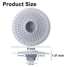 1pc Silicone Drain Plug, Stainless Steel Drain Gasket, Floor Drain Filter, Suitable For Bathroom, Kitchen, Bathtub, Sink, Prevents Hair And Debris Clogging, Drain Cover, Sink Strainer