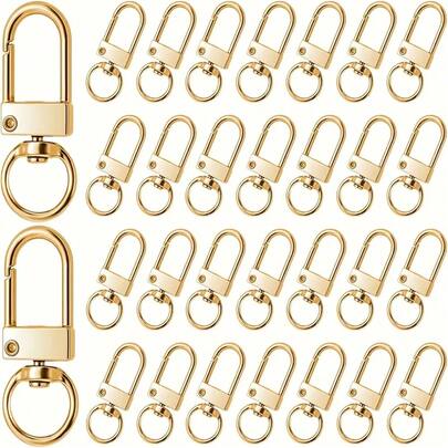 5/10/15/20/25/30/35/40/45/50pcs Metal Lobster Claw Clasp, Swivel Quick Snap Hook Keychain Findings For DIY Crafts, Keychain Making, Jewelry Making Accessories