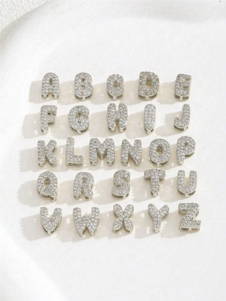 1pc Stainless Steel English Letter Pendant Necklace, Suitable For Girls, Children, Family, Friends, Birthday Gift, Daily Wear - Silver - View 4