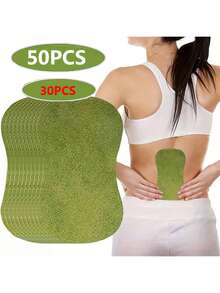 30/50pcs Self-Heating Herbal Mugwort Patches, Containing Natural Mint, Cinnamon And Ginger Herbs - Designed Specifically For The Neck, Shoulders, Waist And Knees - Are Easy To Apply To Heat, Muscle And Joint Discomfort, And Muscles - 50 cái - Xem 1