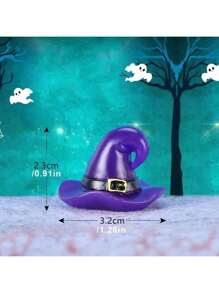 每套 6 件，可爱南瓜灯、幽灵、吸血鬼、微型景观、多肉植物、小装饰品，适用于万圣节、万圣节装饰、秋季装饰、万圣节物品、万圣节配件、万圣节派对、家居装饰、万圣节户外装饰和树脂用品 - 彩色 - 查看 13