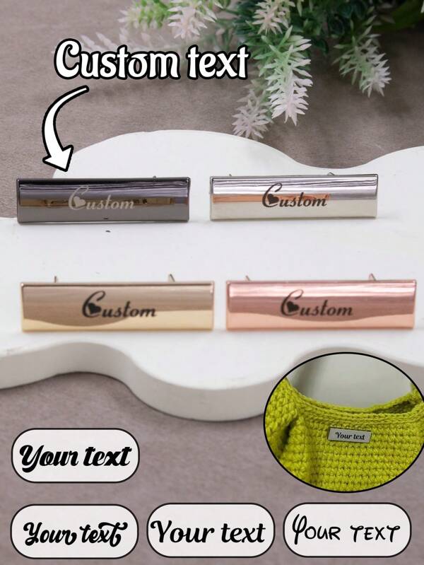 Custom Labels With Name,Personalized Handbag Tags,Customized Clothing Tags,Customizable Stainless Steel Brooch,Unisex,Back To School Supplies,Wedding Gifts,Graduation Gifts,Moving,Fashion,Teacher's Day,Wedding Accessories,Celebration,Father,Mother,Friend,Bridesmaid,Teacher,Student,Party,Meeting,Delicate Romance, Utilitarian Chic