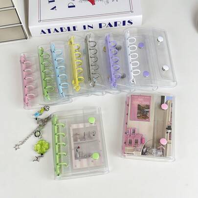 M5 透明活页夹，20 个双面套，透明贴纸簿，活页夹 DIY 活页夹笔记本套装，文具，学校用品，返校用品