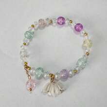 1pc Delicate Beaded Bracelet, Unique Design Ins Inspired Colorful Bead Bracelet For Women, Suitable For Daily Wear, Date And Commuting