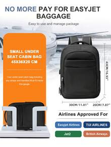 带 USB 充电端口的简易旅行背包，适合男士的 14-15.6 英寸笔记本电脑背包，大容量学校背包，周末背包，随身背包，徒步旅行背包，防水旅行必备品，配有行李带设计，适合户外工作度假旅行必备 - 彩色 - 查看 3