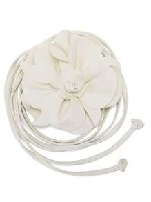 1 件女士 PU 皮革山茶花波西米亚蝴蝶结长腰绳，适合装饰西装连衣裙秋季、秋季、万圣节