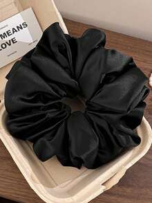 2个/1个 女士15.3厘米/6.02英寸丝滑缎面黑白超大号发圈，时尚百搭高端优雅简约纯色发绳，适合日常、休闲、派对、通勤、海滩等场合，可打造马尾辫、发髻等发型，也可用于洗脸、化妆等场合，是服装搭配、发饰、发圈、发绳、运动、居家美容、女性配饰、家居、健身、女性配饰、头部配饰、弹力发带、橡皮筋发圈等。 - 彩色 - 查看 5