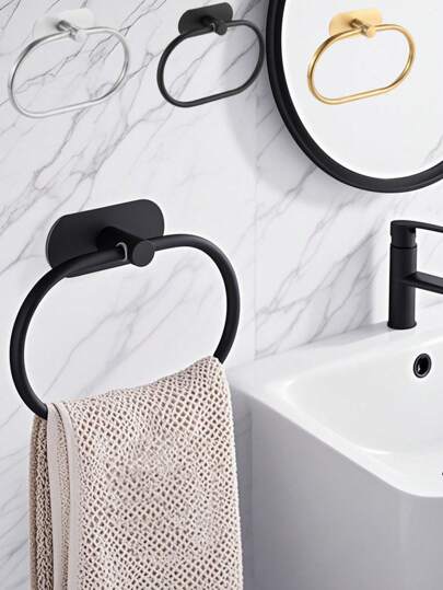 Bathroom Towel Holder, Stainless Steel Towel Ring For Bathroom Storage And Organization, No-Drill Installation Bathroom Accessories Bathroom Tools