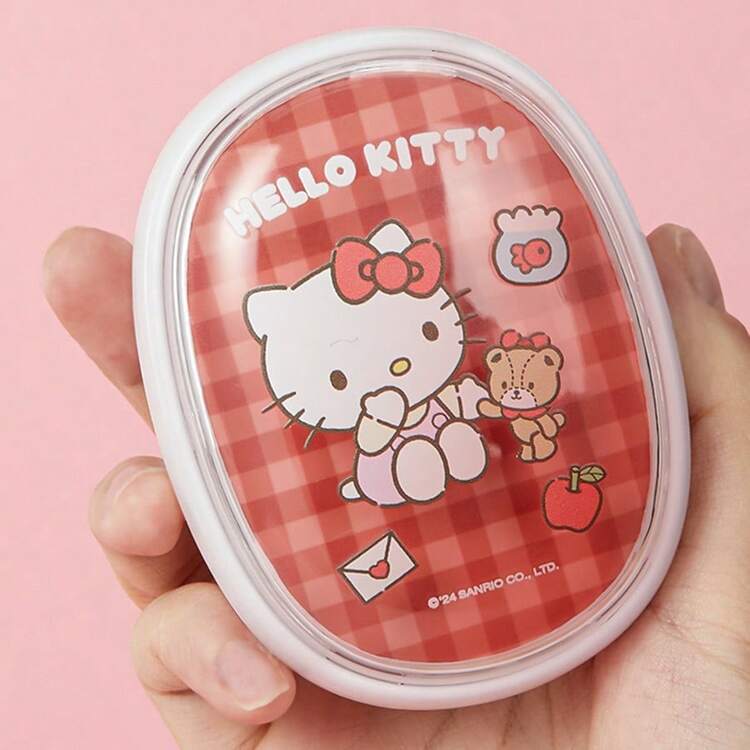 Peine portátil alisador de Hello Kitty, con el concepto de diseño "Sin enredos", los dientes redondeados del peine protegen el cabello, tamaño compacto para un fácil transporte, esencial para viajes y arreglo diario (1 pieza) - Rojo - Añade 2