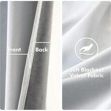 2 Panels Blackout Curtains Solid Soft Grommet Mustard Yellow Thermal Insulated Soundproof Room Darkening Curtains/Drapes/Panels Fall Living Room Bedroom 52 X 90 Inch - 灰色 - 查看 4