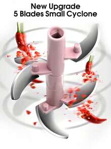 1pc Garlic Grinder Onion Chopper, Manual Food Processing Vegetable Chopper, Onion Cutter, Garlic Chopper, Manual Meat Grinder, Rotary Onion Crusher, Vegetable Cutter, Creative Fruit Grinder, Meat Chopper, Portable Hand Pull String Mincer Cutter