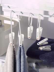 1/6/12/24PCS 无痕夹晾衣架,防风固定晾衣袜、床单、居家必备好物,用起来说好看,耐用,不留痕迹抓地力强,无痕夹晾衣架,防风固定晾衣袜、床单、居家必备好物,用起来说好看,毛巾夹沙滩巾度假必备衣夹 - 彩色 - 查看 6