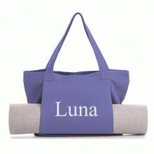 Personalised Large Name Organic Yoga Tote Bag, Script Font, Custom Yoga Bag, Yoga Mat Bag, Pilates Bag, Meditation Bag,Tote Bag,Monogram Bag,Monogram Tote,Personalise Tote,Personalised Bag,Personalized Bag,Personalised Tote,Gift For Her,Yoga Bag,Monogram Yoga Bag,Custom Yoga Bag,Yoga Tote Bag,Personalised Yoga - Multicolor - View 17