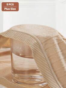 5条装女士加大码高腰内裤，提花设计，优雅，柔软，透气 - 彩色 - 查看 4