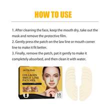 JAYSUING Collagen Facial Patches For Nasolabial Area (Smile Lines & Folds) - Lifting, Firming & Fine Line Smoothing Care - Skin-Formula - Suitable For Light To Medium Skin Tones Including Sensitive Skin - 黃色 - 查看 8