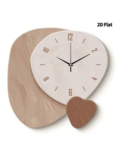 2D Flat 1pc Verlichting Luxe Home ation Asymmetric Wand Clock, Ultra Quiet Quartz Movement, No Ticking Sound, Painting Klok Living Room, Bedroom Office, able Watch, Unique Personalized, Clear Reading Time, In Bedroom, Studio, Room view 11