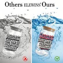 ELEWINS 12pcs Professional Grade UV DTF Cup Wraps For 16oz Tumblers - Funny Quotes Insulated Tumbler Wraps Permanent Scratch-Resistant Transfers For Glass & Mugs - Easy-Peel UV DTF Transfers For Smooth Surfaces - Fits 16oz Cups| Waterproof & Dishwasher Friendly Transfer Paper Craft Supplies( Without Mugs)