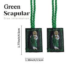 3 Stücke braune Skapuliere Unserer Lieben Frau vom Berg Karmel, katholische Skapuliere, rote Jungfrau von Guadalupe Halskette als Geschenk für Frauen und Männer, mexikanische Dekoration