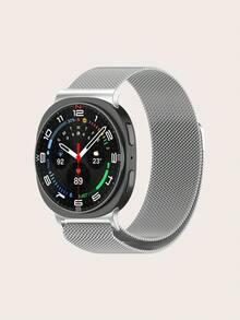 1pc Unisex Plain Quick Release Magnetic Clasp Stainless Steel Hollow-Out Milanese Smartwatch Strap Compatible With Samsung Galaxy Watch 8 40mm/44mm/Classic 46mm - Galaxy Watch 8 - View 16